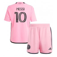 Maglia Calcio Inter Miami Lionel Messi #10 Prima Divisa Bambino 2024-25 Manica Corta (+ pantaloncini)